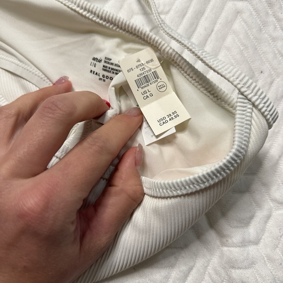 White Ribbed Bikini Set - Picture 3 of 7
